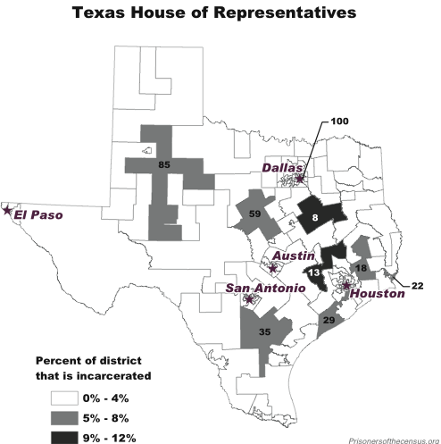 Texas House Plans on Texas House Districts And Incarcerated Populations