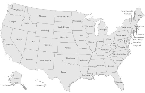Map of the United States