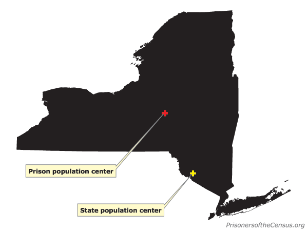 New York prison and population centers